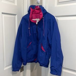 LL Bean Vintage Womens Spring Jacket with Hood Size M
